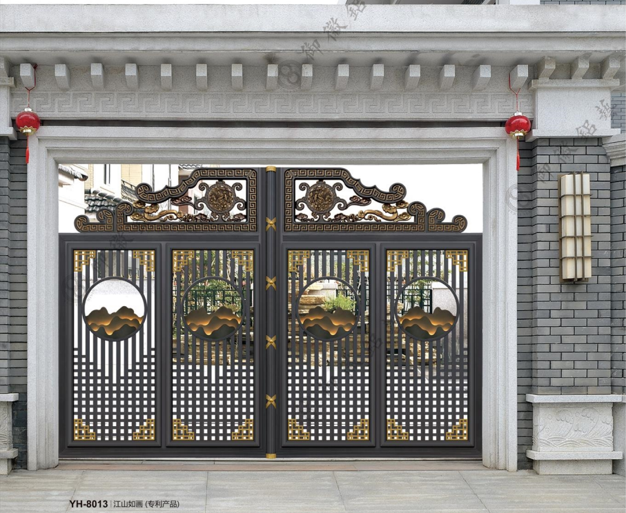御徽铝艺庭院门江山如画（专利产品）